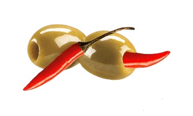 Halkidikioliver fyllda med Piri Piri